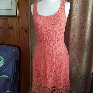 Bright orange Lauren Conrad dress
